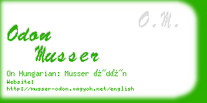 odon musser business card